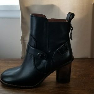 Brand new in box black coach ankle boots
